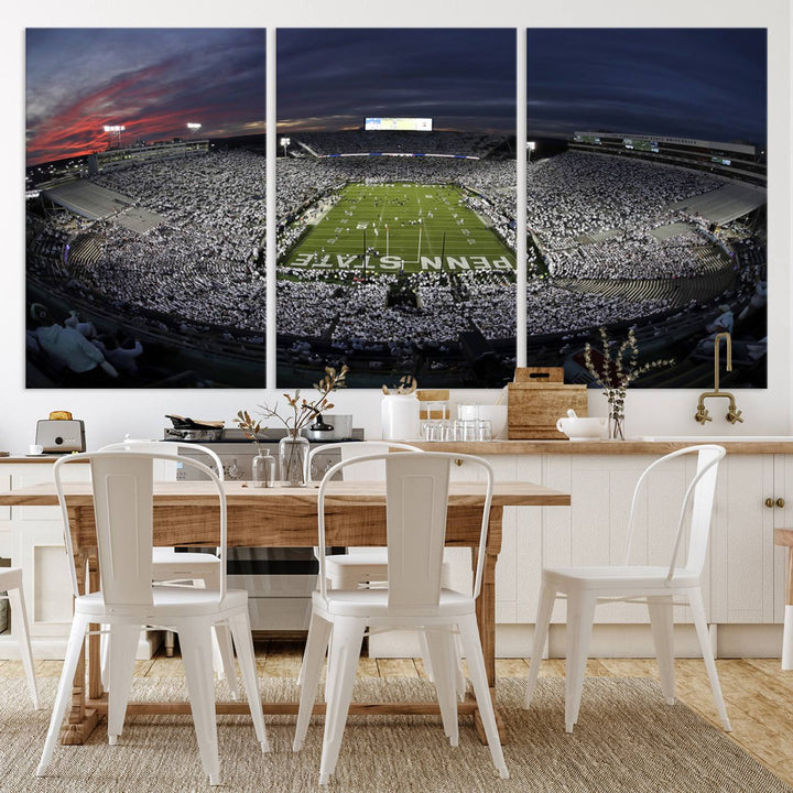 Penn State University Park Beaver Stadium Wall Art Canvas Print