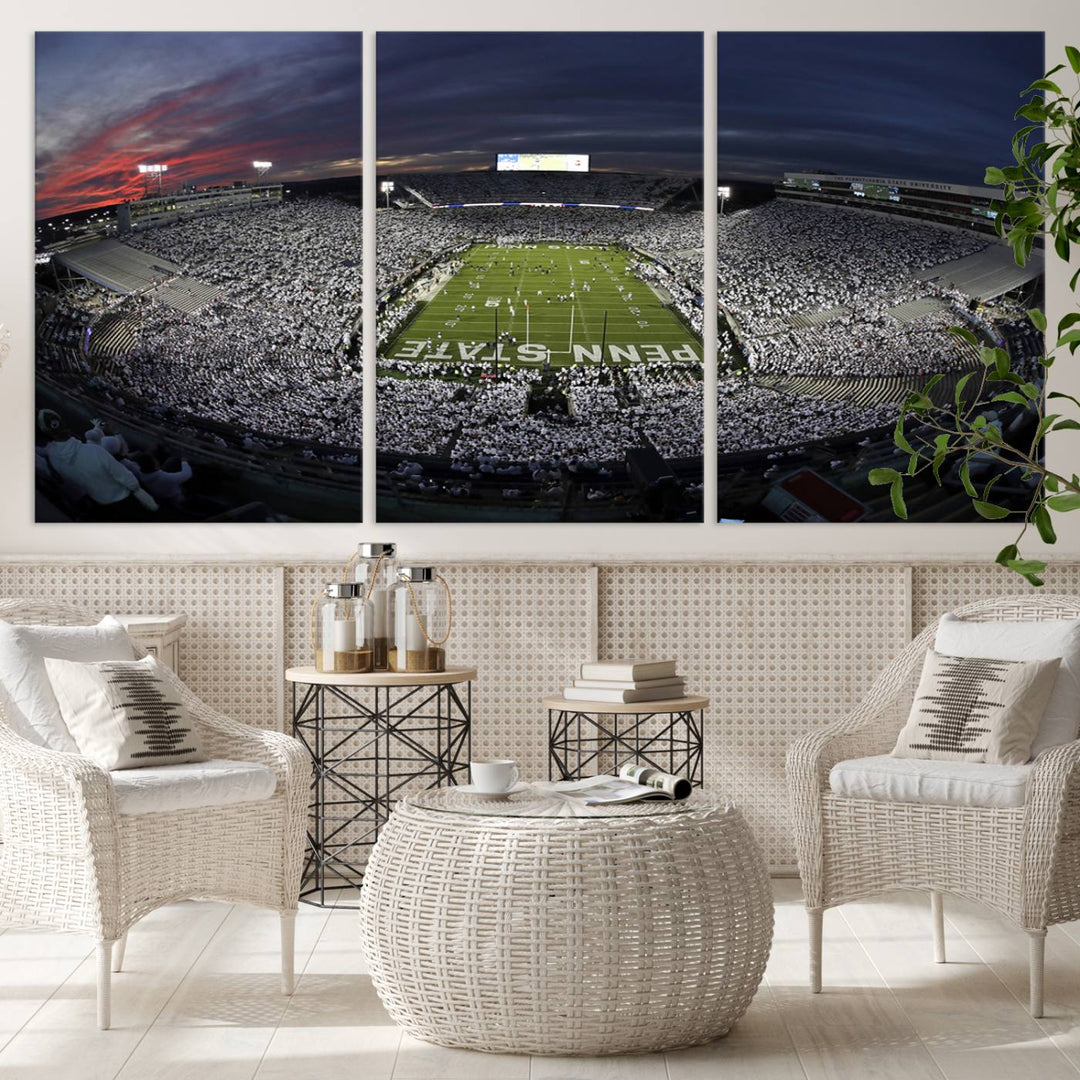 Penn State University Park Beaver Stadium Wall Art Canvas Print