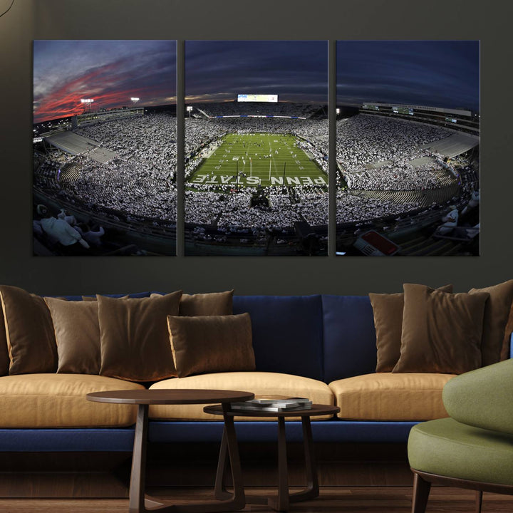 Penn State University Park Beaver Stadium Wall Art Canvas Print