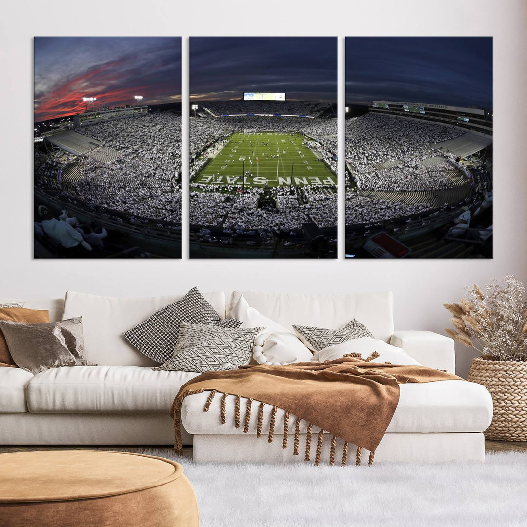 Penn State University Park Beaver Stadium Wall Art Canvas Print