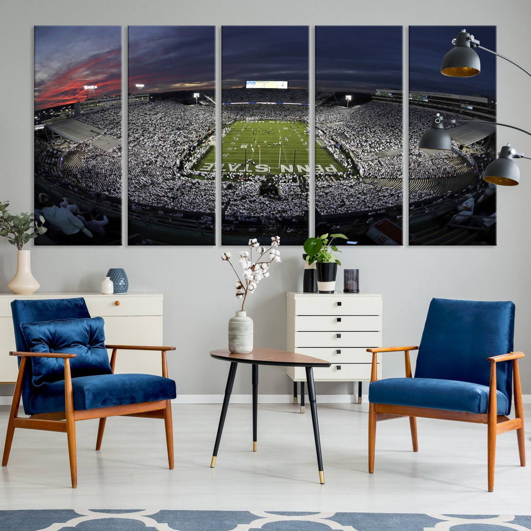 Penn State University Park Beaver Stadium Wall Art Canvas Print