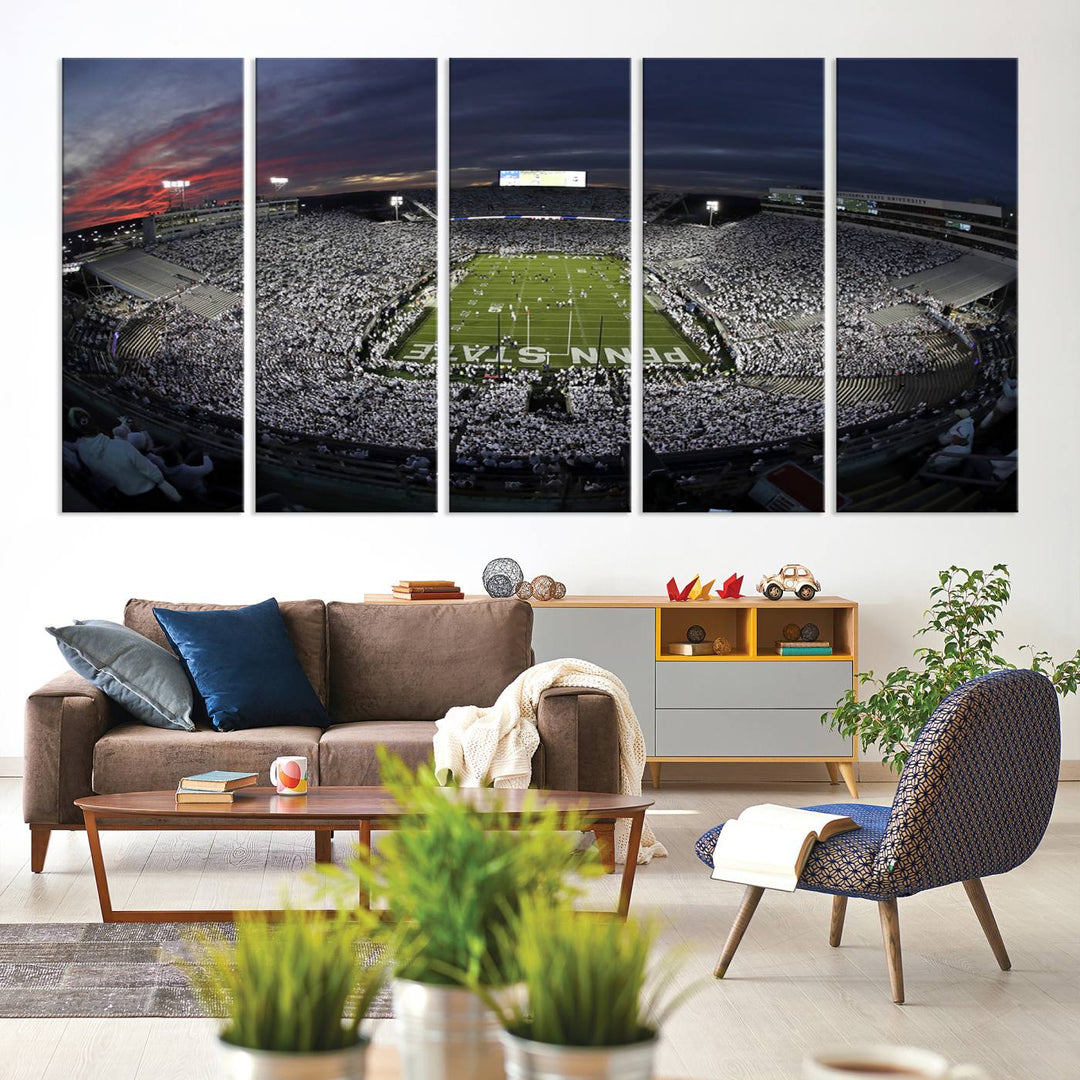 Penn State University Park Beaver Stadium Wall Art Canvas Print