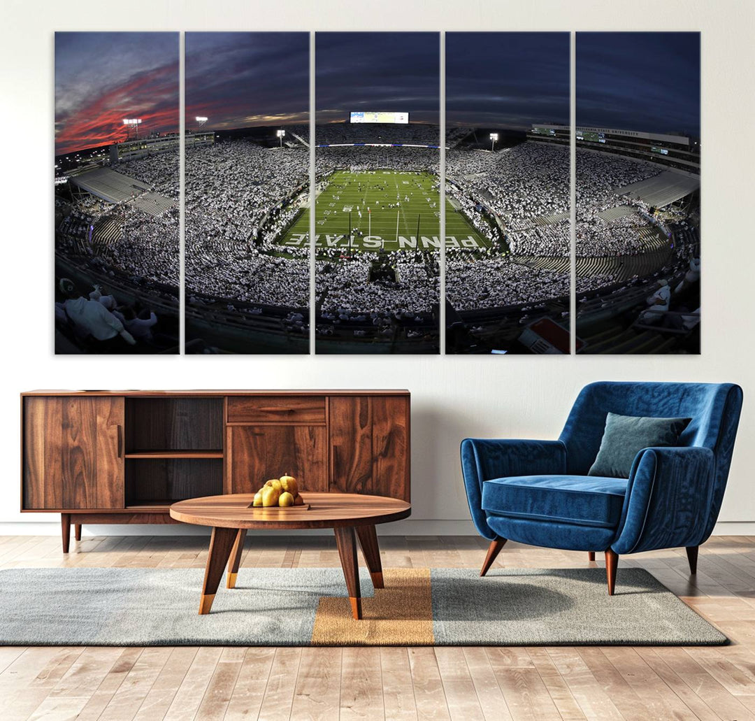 Penn State University Park Beaver Stadium Wall Art Canvas Print