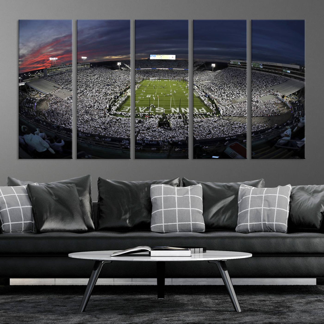 Penn State University Park Beaver Stadium Wall Art Canvas Print