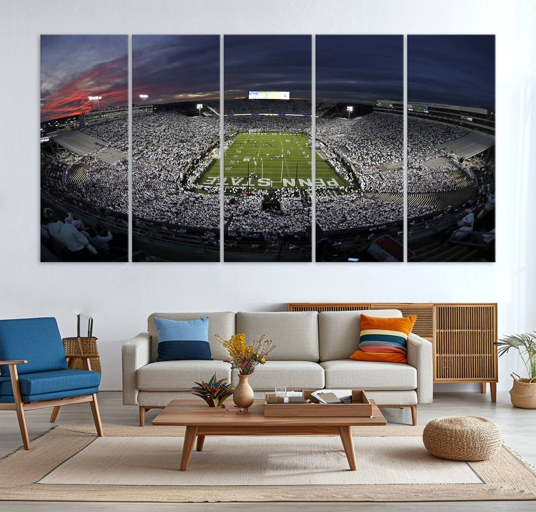 Penn State University Park Beaver Stadium Wall Art Canvas Print