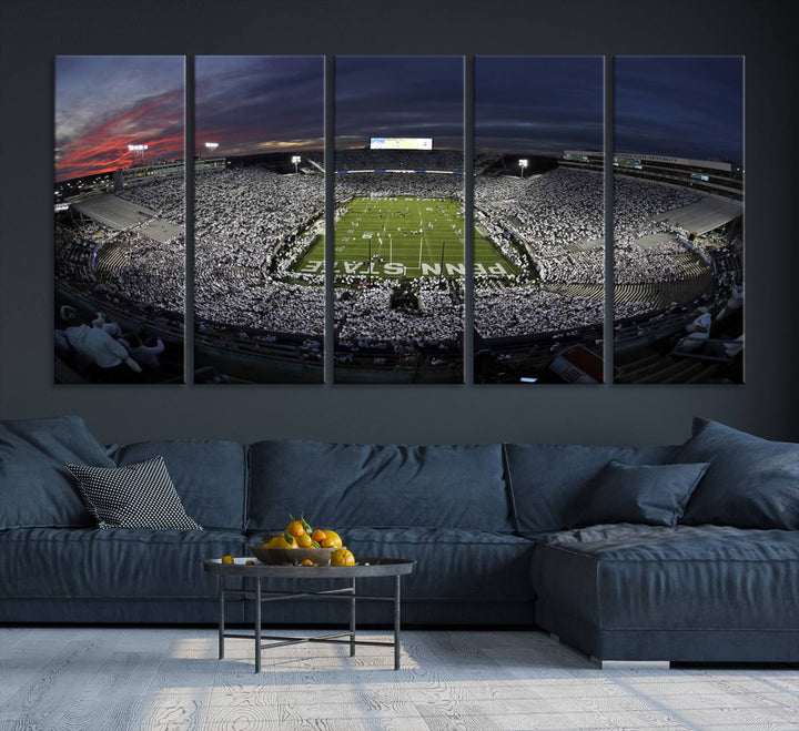 Penn State University Park Beaver Stadium Wall Art Canvas Print