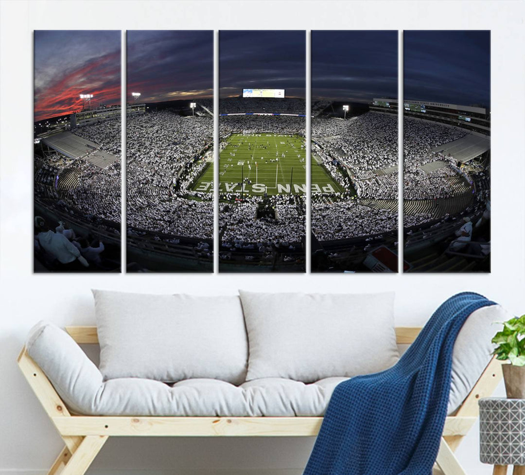 Penn State University Park Beaver Stadium Wall Art Canvas Print