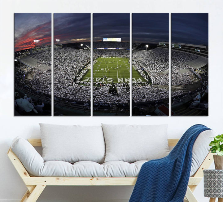 Penn State University Park Beaver Stadium Wall Art Canvas Print