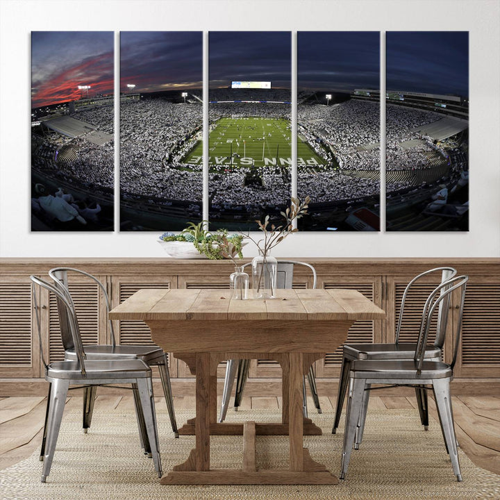 Penn State University Park Beaver Stadium Wall Art Canvas Print