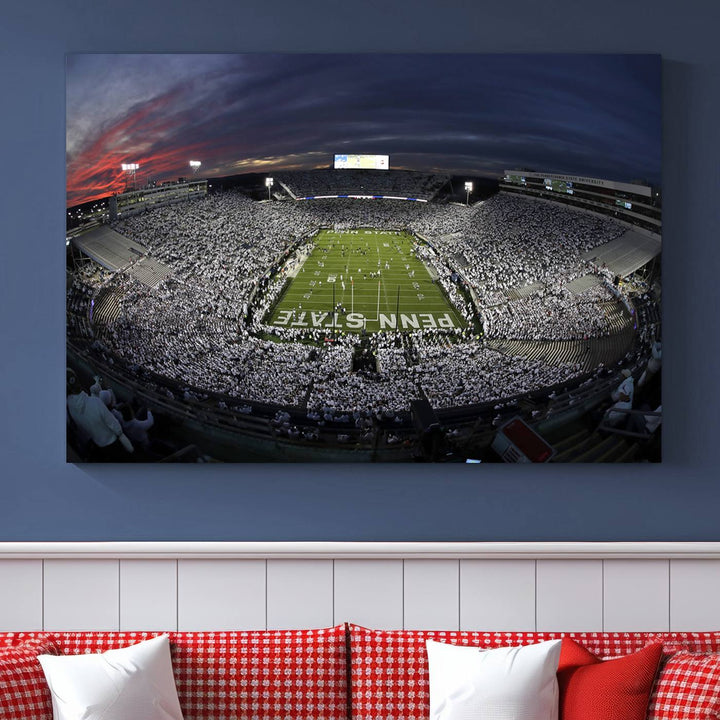 Penn State University Park Beaver Stadium Wall Art Canvas Print