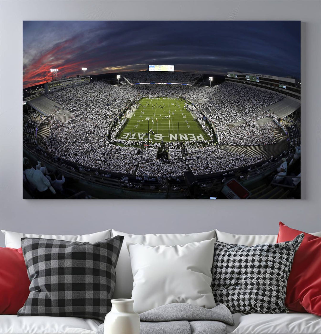 Penn State University Park Beaver Stadium Wall Art Canvas Print