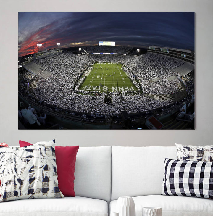 Penn State University Park Beaver Stadium Wall Art Canvas Print