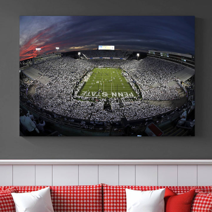 Penn State University Park Beaver Stadium Wall Art Canvas Print