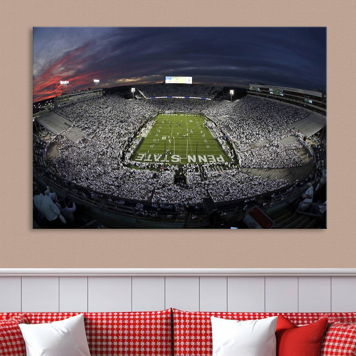 Penn State University Park Beaver Stadium Wall Art Canvas Print