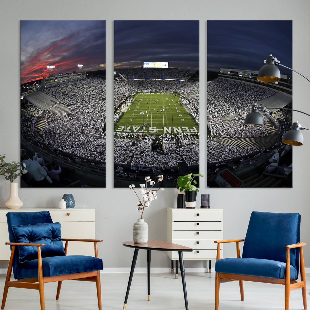 Penn State University Park Beaver Stadium Wall Art Canvas Print