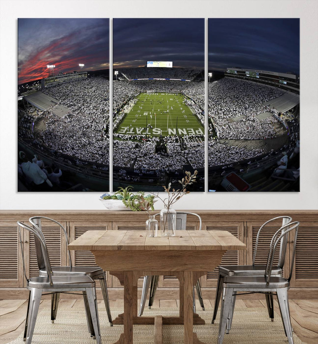 Penn State University Park Beaver Stadium Wall Art Canvas Print