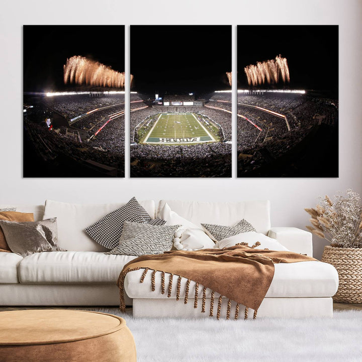 Philadelphia Eagles Lincoln Financial Field Stadium Wall Art Ready to Hang Canvas Football Stadium Print NFL Poster Dorm & Man Cave Wall Art