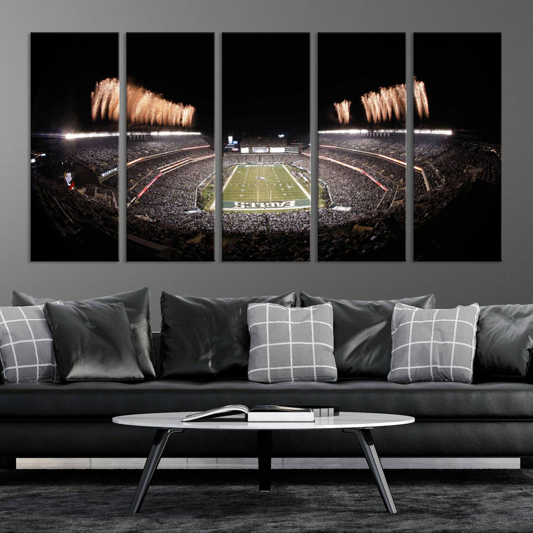 Philadelphia Eagles Lincoln Financial Field Stadium Wall Art Ready to Hang Canvas Football Stadium Print NFL Poster Dorm & Man Cave Wall Art