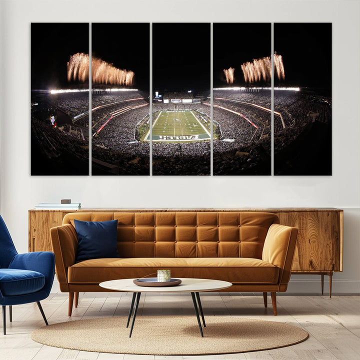 Philadelphia Eagles Lincoln Financial Field Stadium Wall Art Ready to Hang Canvas Football Stadium Print NFL Poster Dorm & Man Cave Wall Art