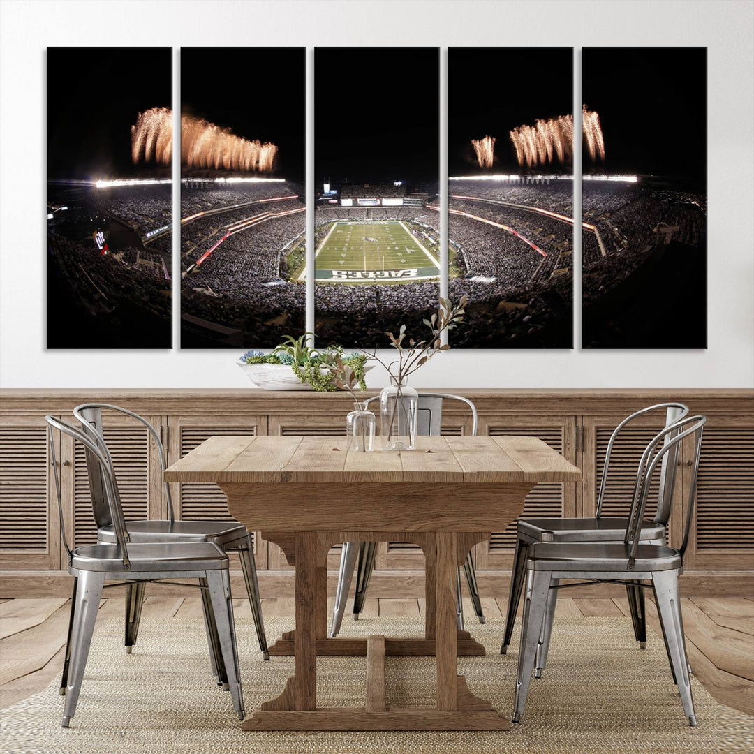 Philadelphia Eagles Lincoln Financial Field Stadium Wall Art Ready to Hang Canvas Football Stadium Print NFL Poster Dorm & Man Cave Wall Art