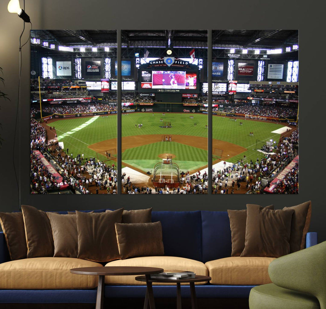 Phoenix Chase Field Baseball Stadium Wall Art Canvas Print