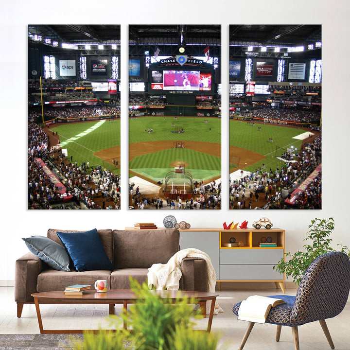 Phoenix Chase Field Baseball Stadium Wall Art Canvas Print