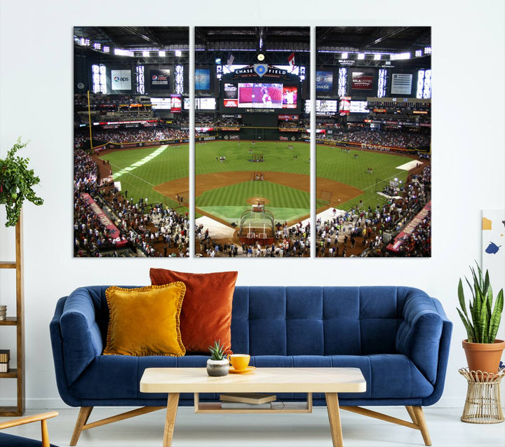 Phoenix Chase Field Baseball Stadium Wall Art Canvas Print