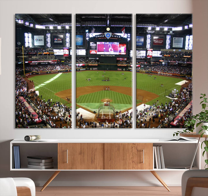 Phoenix Chase Field Baseball Stadium Wall Art Canvas Print