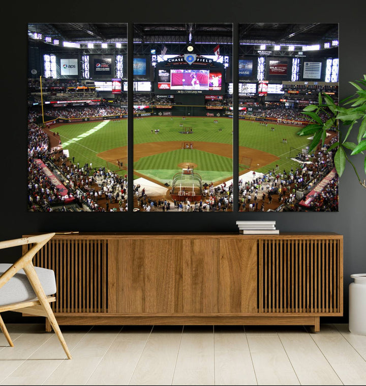 Phoenix Chase Field Baseball Stadium Wall Art Canvas Print