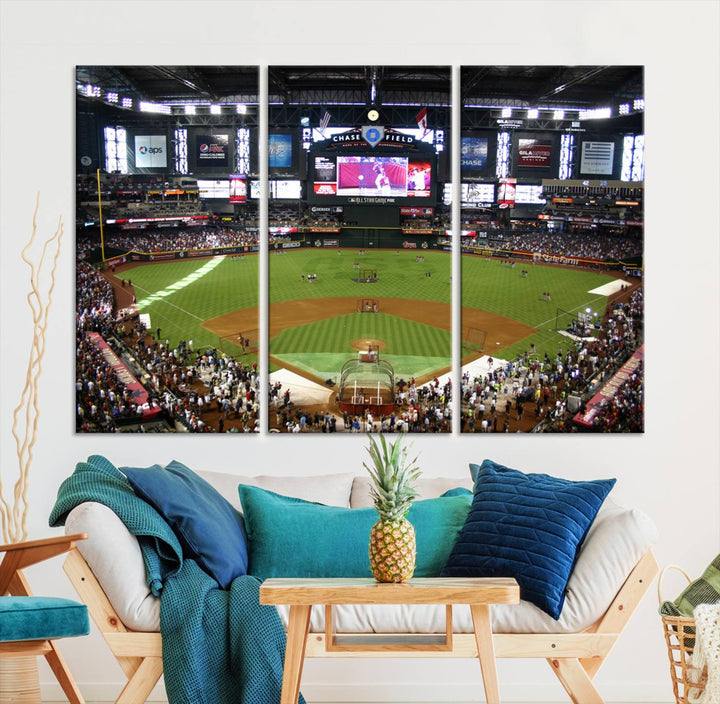 Phoenix Chase Field Baseball Stadium Wall Art Canvas Print