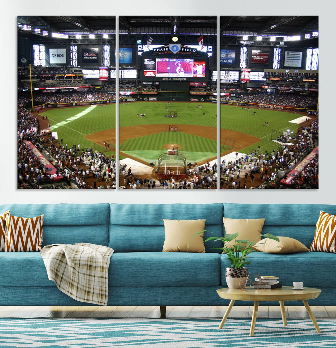 Phoenix Chase Field Baseball Stadium Wall Art Canvas Print