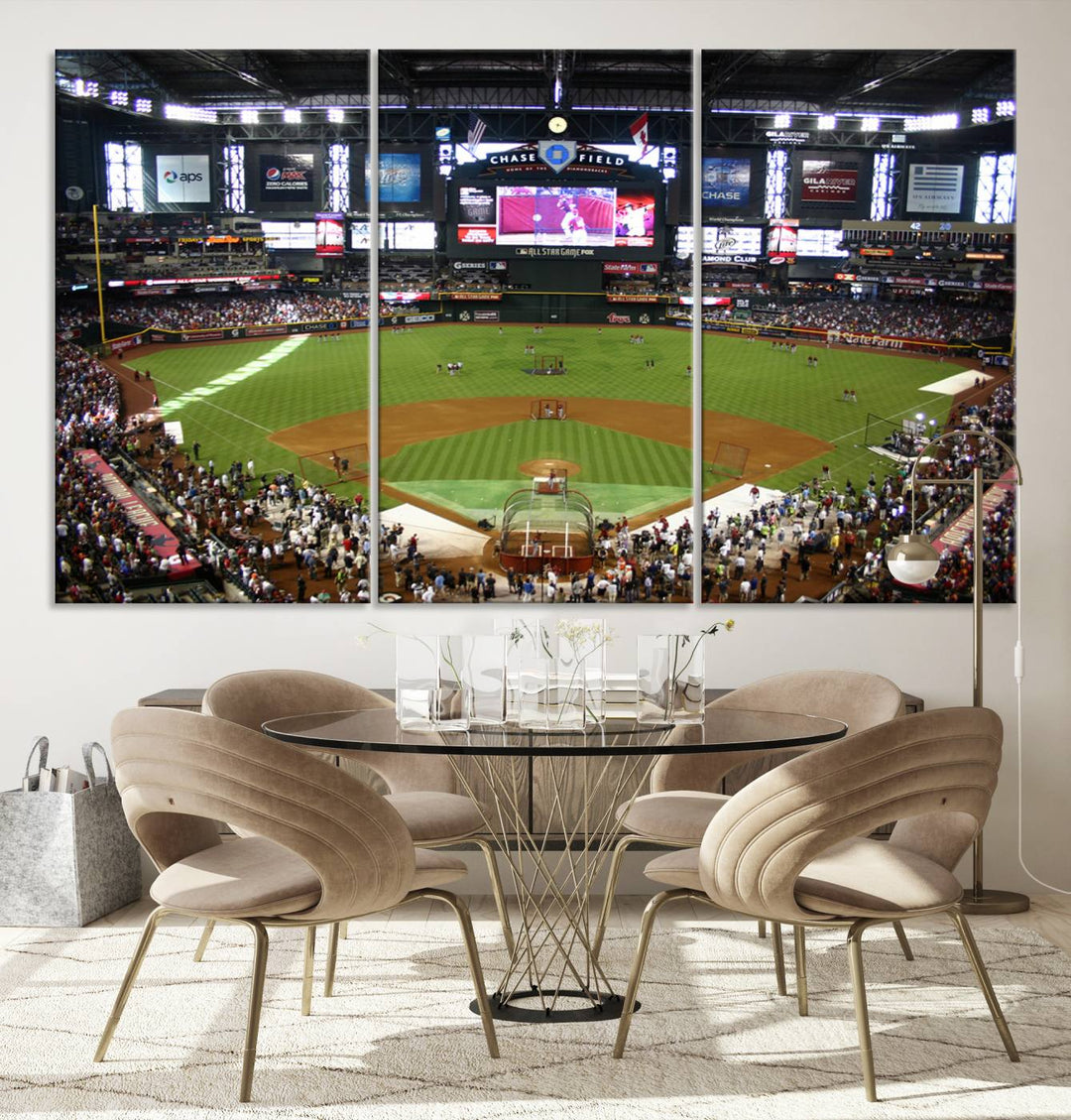 Phoenix Chase Field Baseball Stadium Wall Art Canvas Print