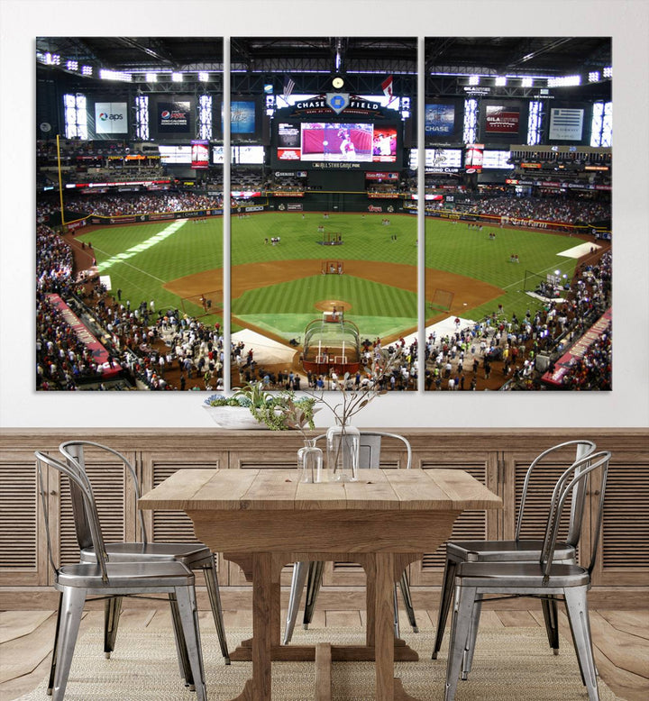 Phoenix Chase Field Baseball Stadium Wall Art Canvas Print