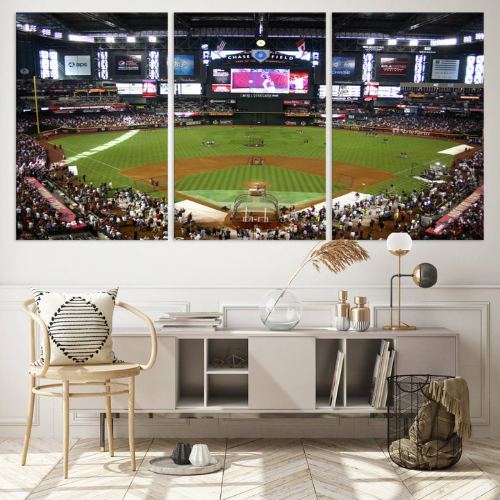 Phoenix Chase Field Baseball Stadium Wall Art Canvas Print