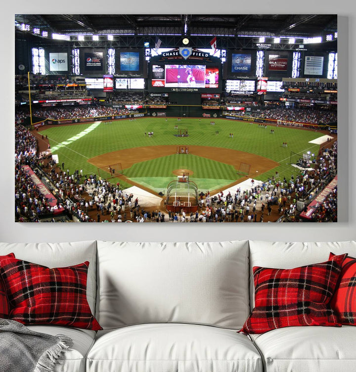 Phoenix Chase Field Baseball Stadium Wall Art Canvas Print