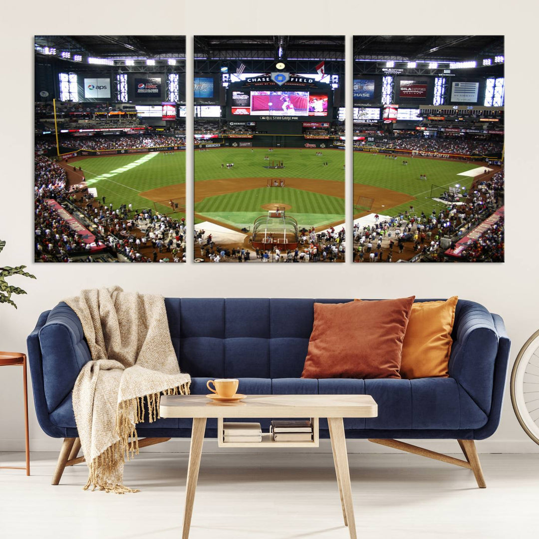 Phoenix Chase Field Baseball Stadium Wall Art Canvas Print