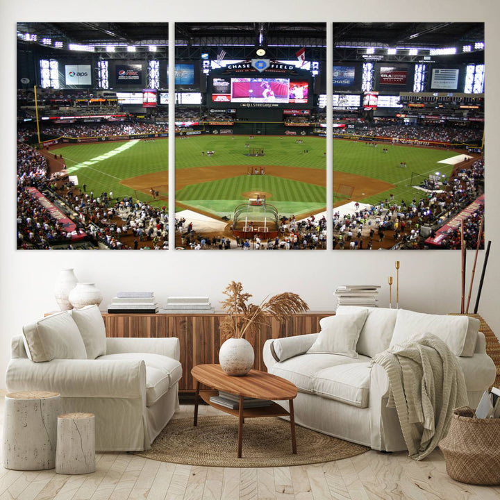 Phoenix Chase Field Baseball Stadium Wall Art Canvas Print