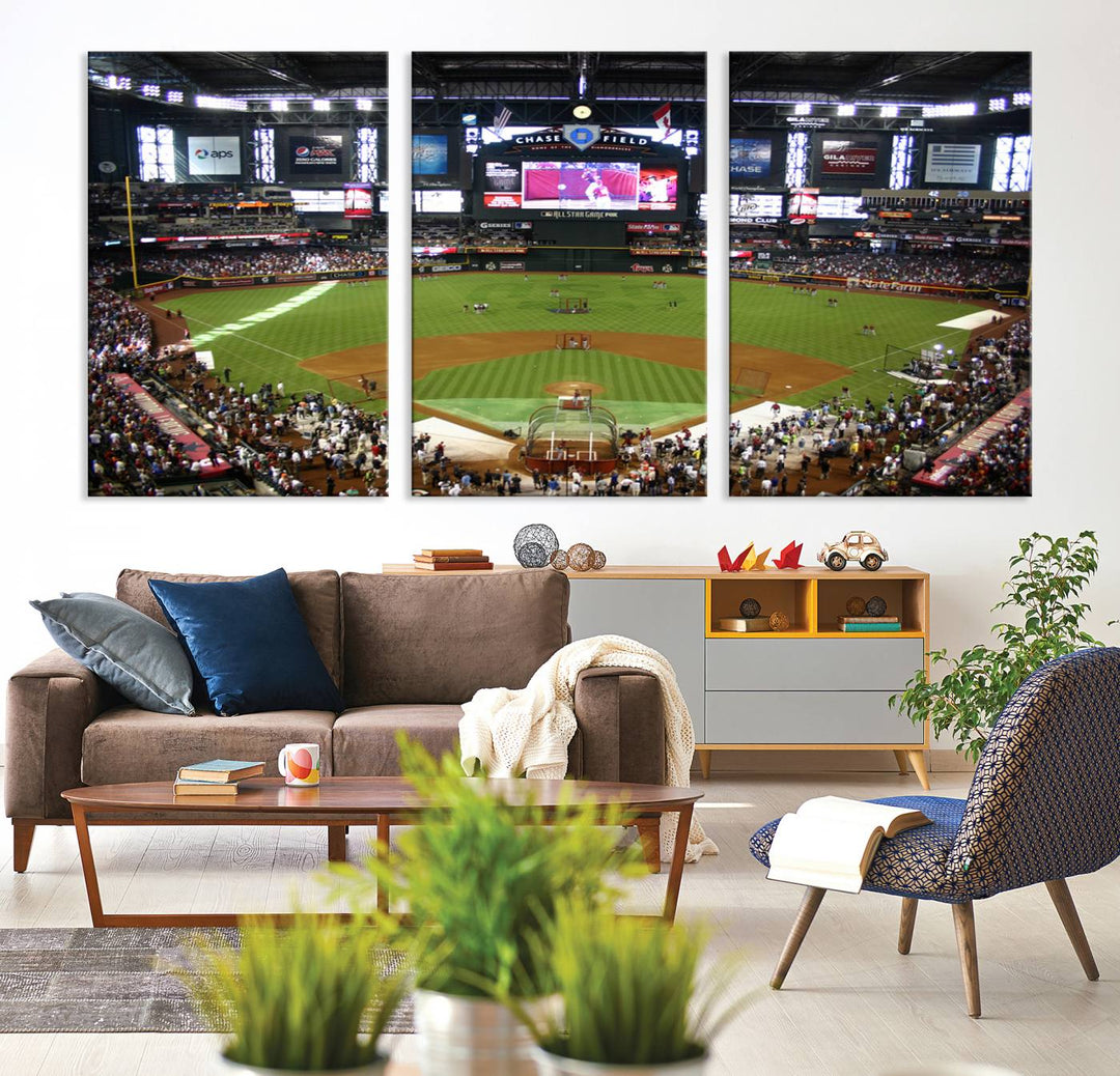 Phoenix Chase Field Baseball Stadium Wall Art Canvas Print