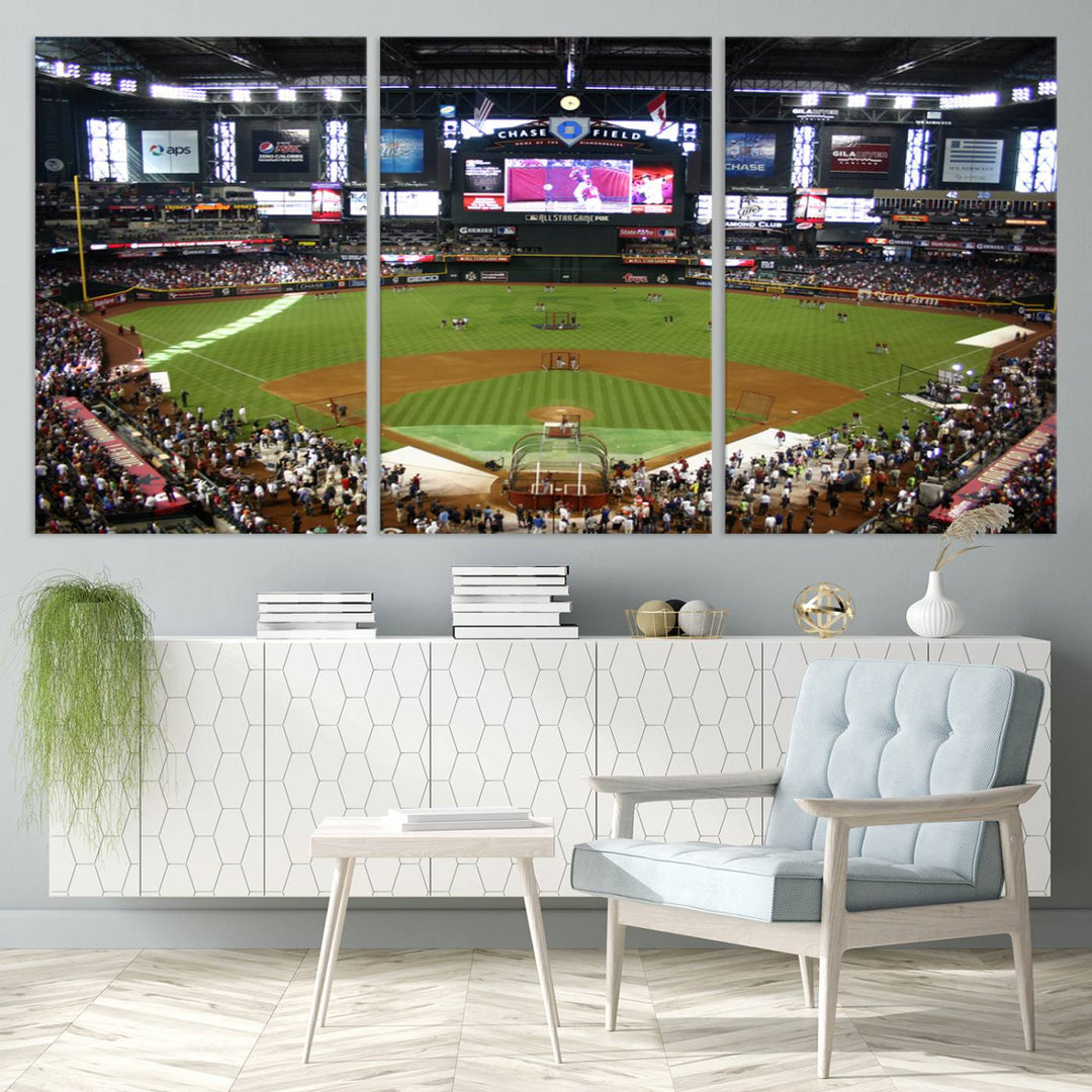 Phoenix Chase Field Baseball Stadium Wall Art Canvas Print