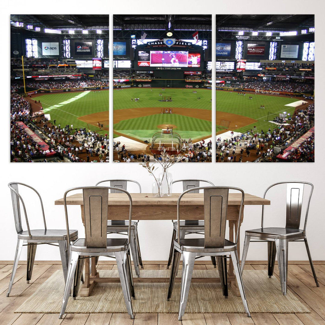 Phoenix Chase Field Baseball Stadium Wall Art Canvas Print