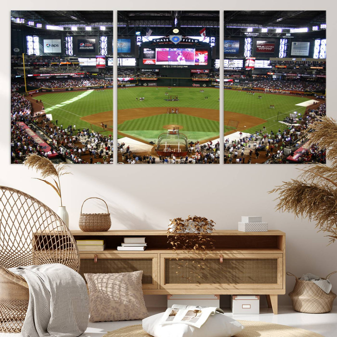 Phoenix Chase Field Baseball Stadium Wall Art Canvas Print