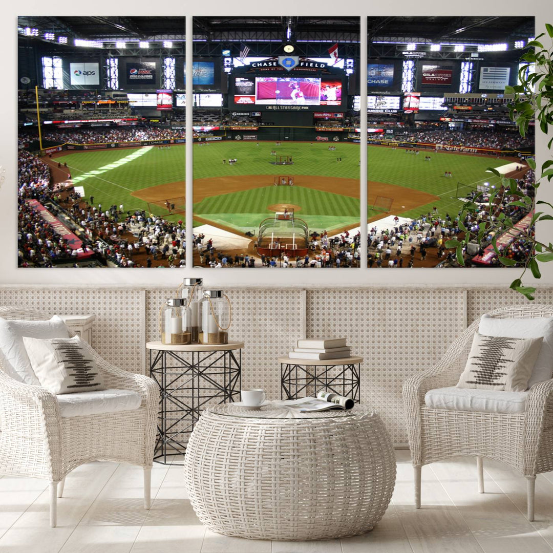 Phoenix Chase Field Baseball Stadium Wall Art Canvas Print