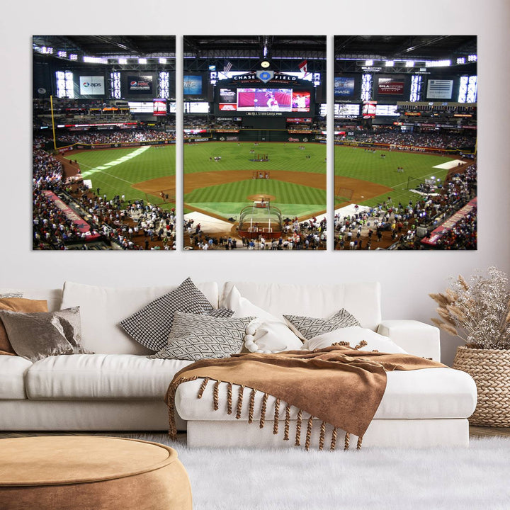 Phoenix Chase Field Baseball Stadium Wall Art Canvas Print