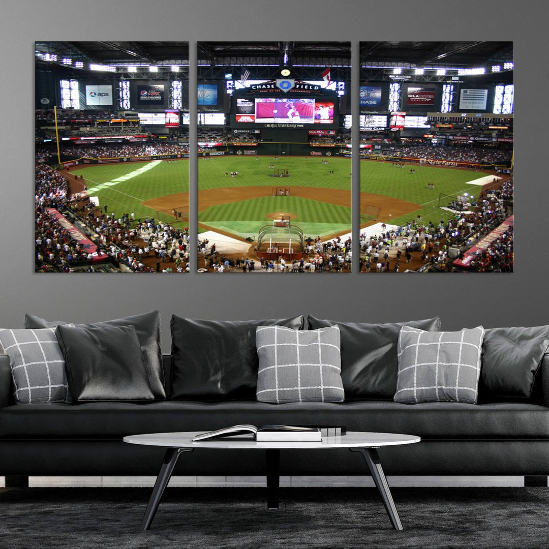 Phoenix Chase Field Baseball Stadium Wall Art Canvas Print