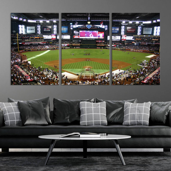 Phoenix Chase Field Baseball Stadium Wall Art Canvas Print