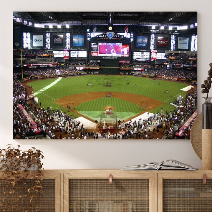 Phoenix Chase Field Baseball Stadium Wall Art Canvas Print