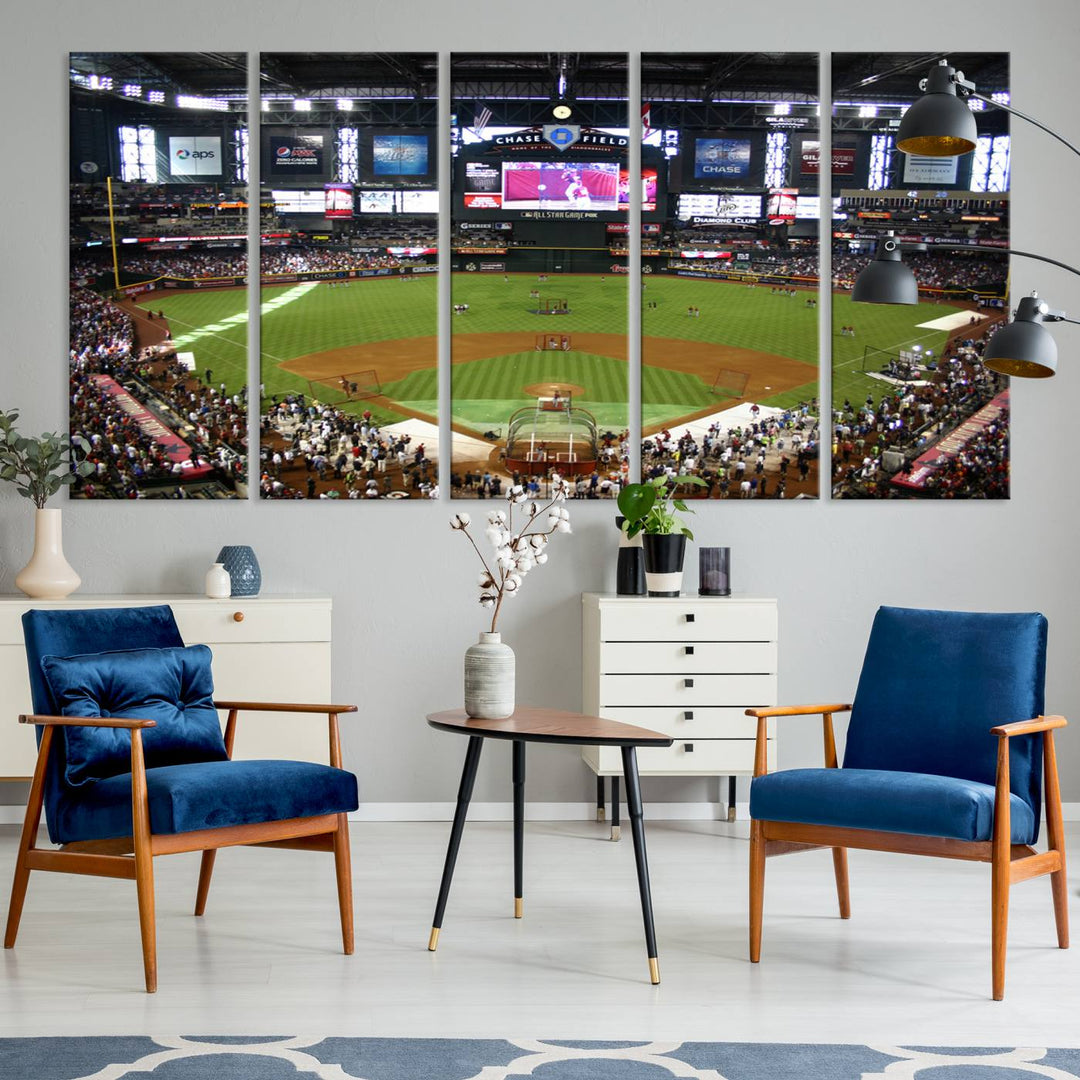 Phoenix Chase Field Baseball Stadium Wall Art Canvas Print