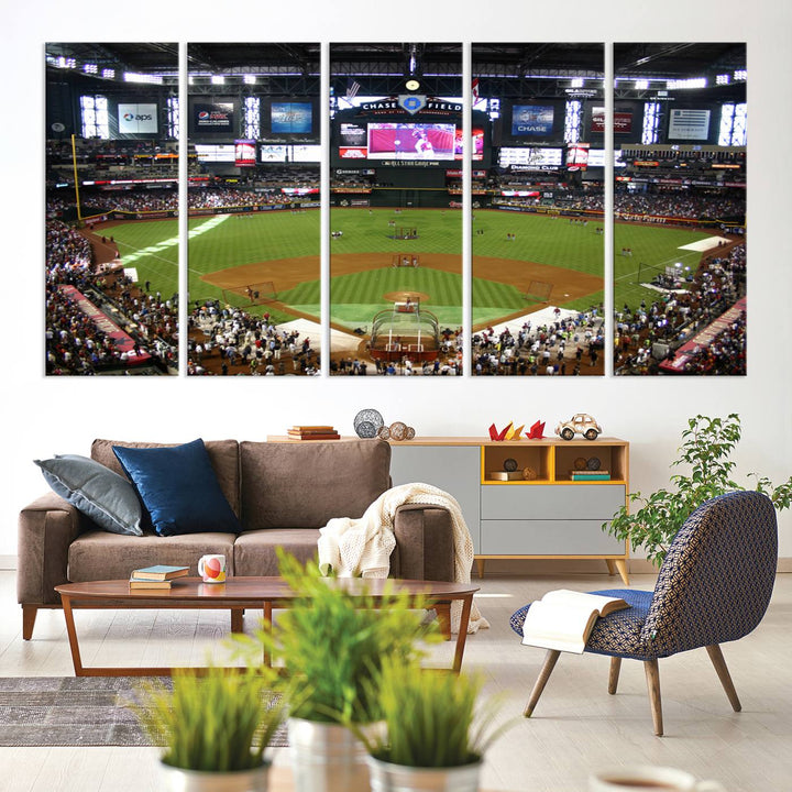 Phoenix Chase Field Baseball Stadium Wall Art Canvas Print