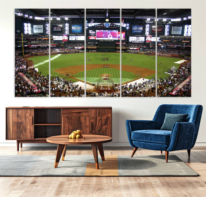 Phoenix Chase Field Baseball Stadium Wall Art Canvas Print