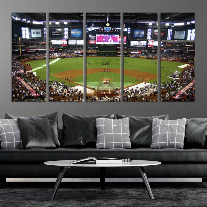 Phoenix Chase Field Baseball Stadium Wall Art Canvas Print